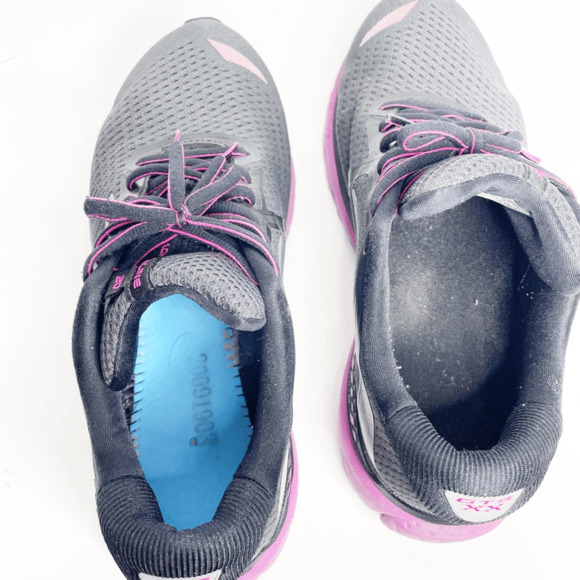 BROOKS ADRENALINE 12 Running Shoe sneaker Ebony Black Hollyhock WOMENS 9.5 - Picture 5 of 6